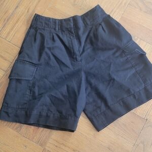 Massimo Dutti Linen Blend Cargo Shorts